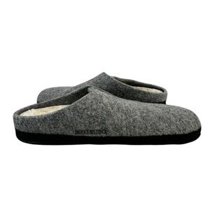 Birkenstock Zermatt Shearling Wool Felt Grey Mule Slippers Clogs Women's EU 37